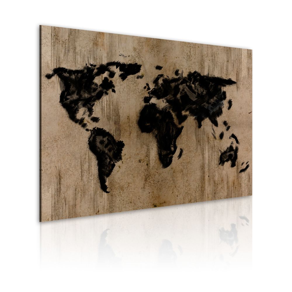 Bimago - Tableau | Terres floues | 90x60 | Cartes du monde | - Tableaux, peintures