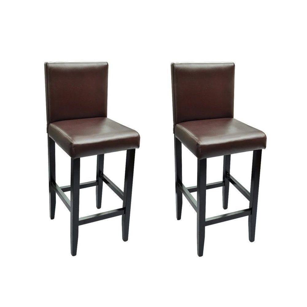 marque generique - Icaverne - Tabourets et chaises de bar selection Tabouret de bar 2 pcs Cuir synthétique Marron - Chaises