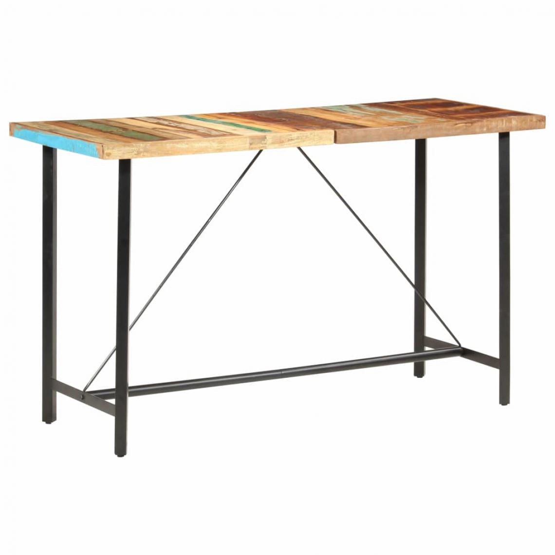 Chunhelife - Table de bar 180x70x107 cm Bois de récupération solide - Tables à manger