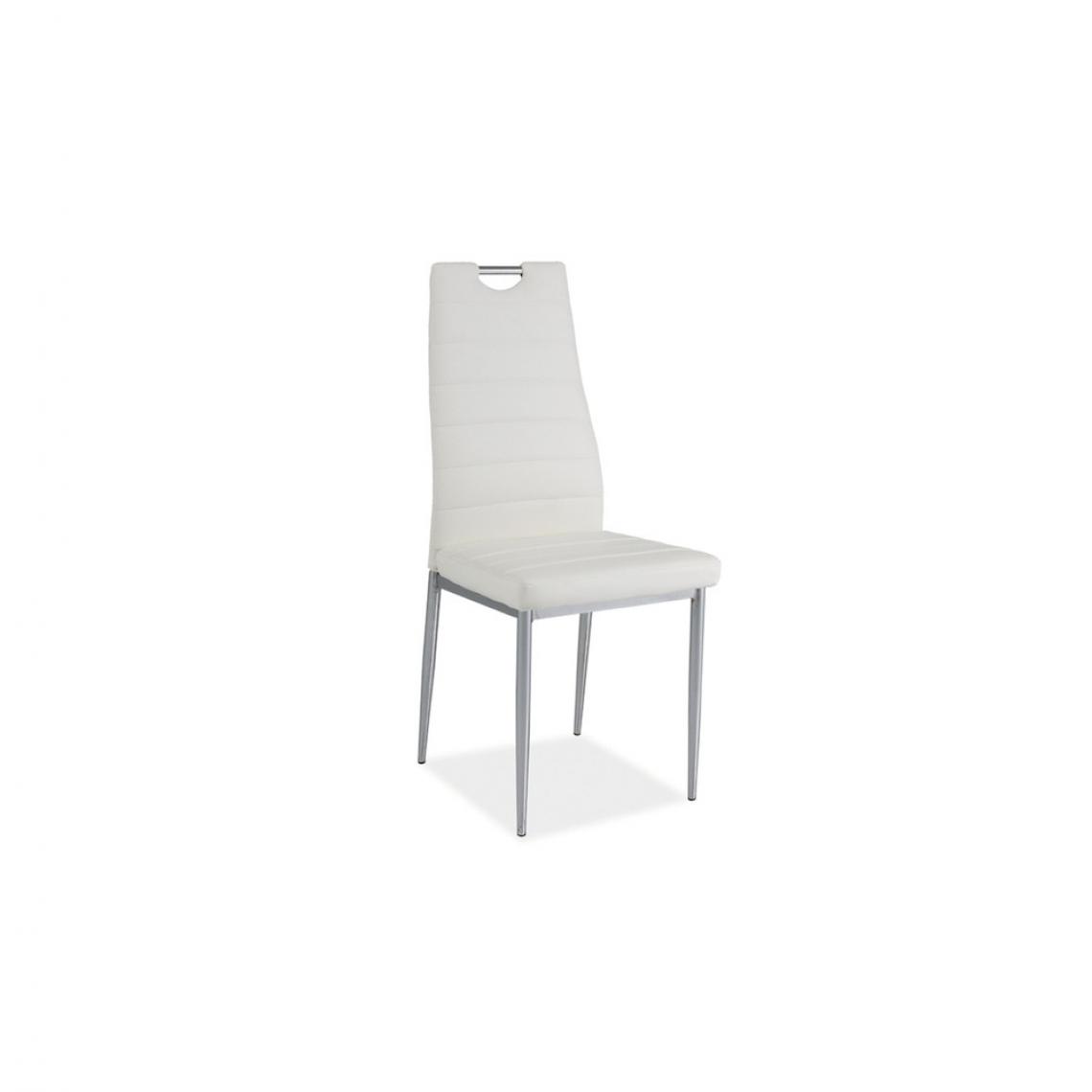Ac-Deco - Chaise moderne - H260 - 40 x 38 x 96 cm - Blanc - Chaises