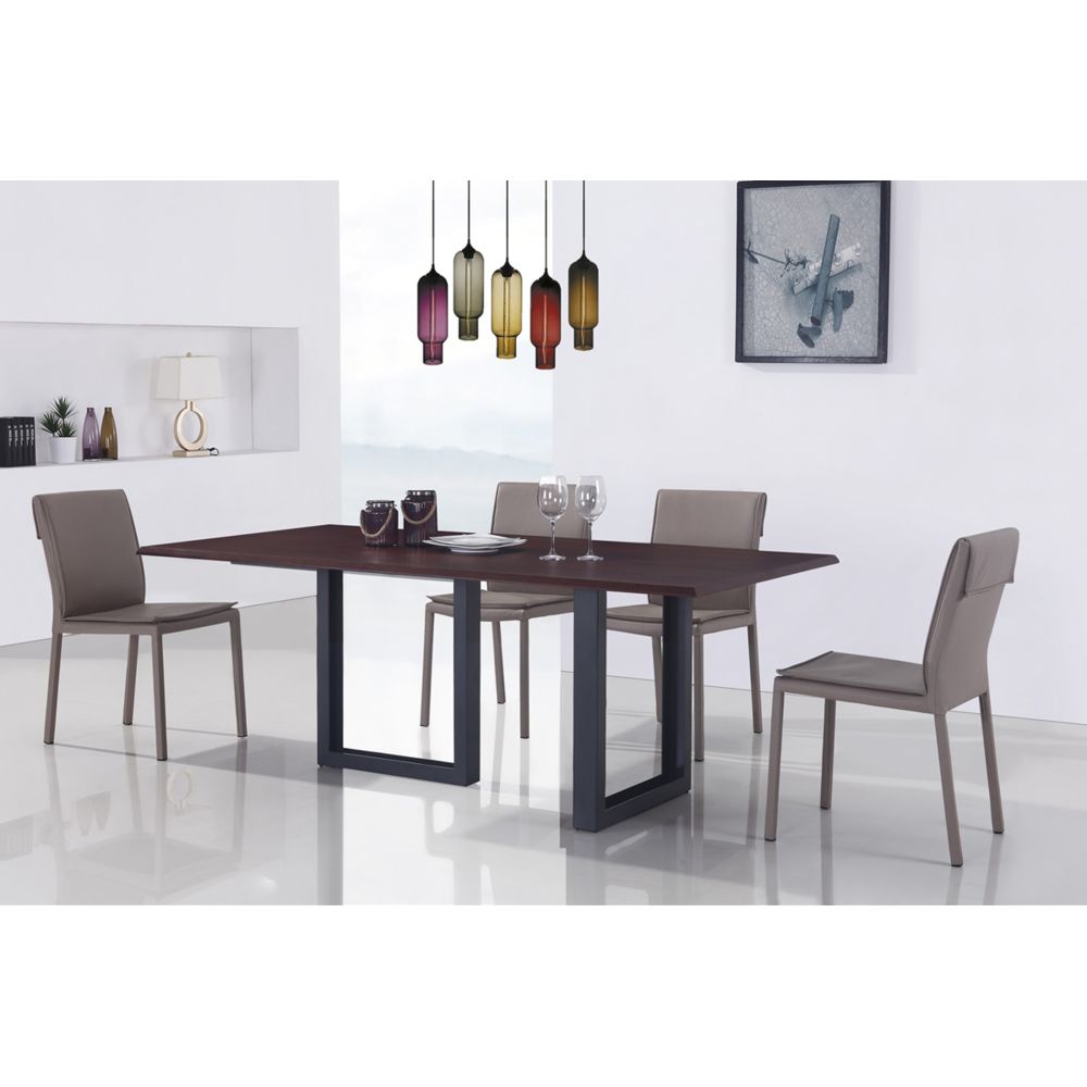 Designetsamaison - Table à manger rectangulaire design en bois - Veneto - Tables à manger