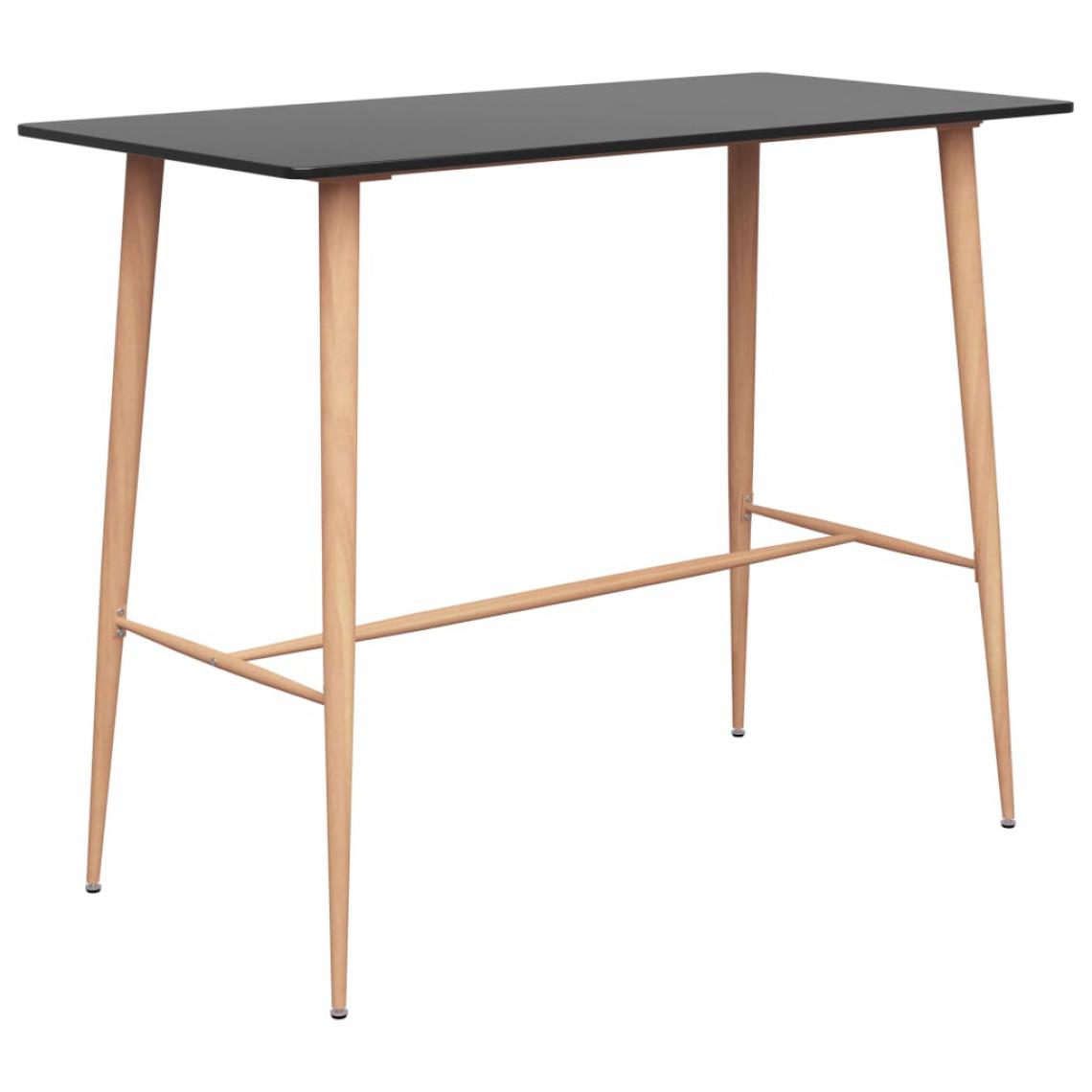 Chunhelife - Table de bar Noir 120x60x96 cm - Tables à manger