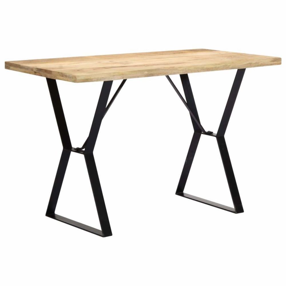 Helloshop26 - Table de salon salle à manger design 120 cm bois solide de manguier 0902136 - Tables à manger