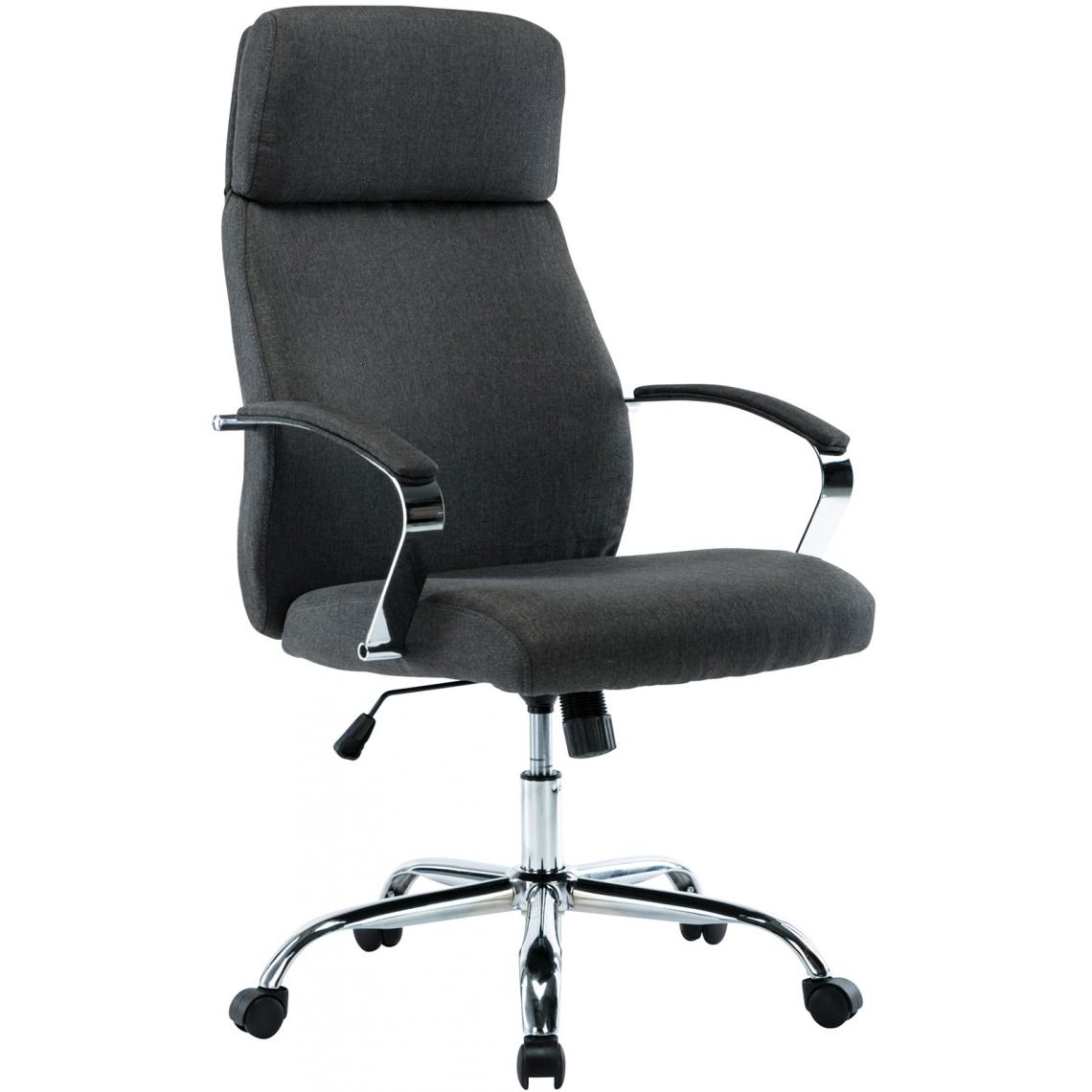 Icaverne - sublime Chaise de bureau reference Yamoussoukro XL en tissu couleur gris foncé - Chaises