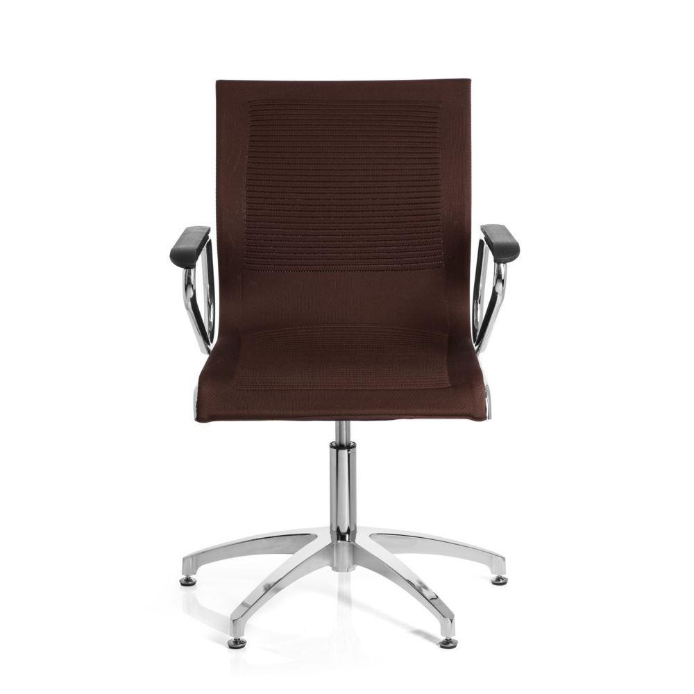 Hjh Office - Chaise de conférence / Chaise visiteur / Chaise ASTONA V tissu marron hjh OFFICE - Chaises