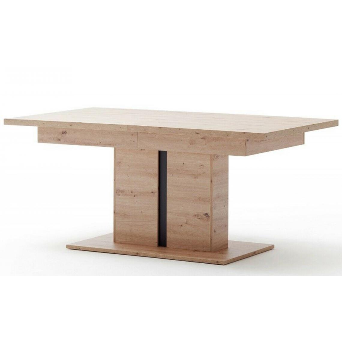 Pegane - Table à manger extensible / table repas en bois coloris chêne sombre - L.180-280 x H.77 x P.100 cm - Tables à manger