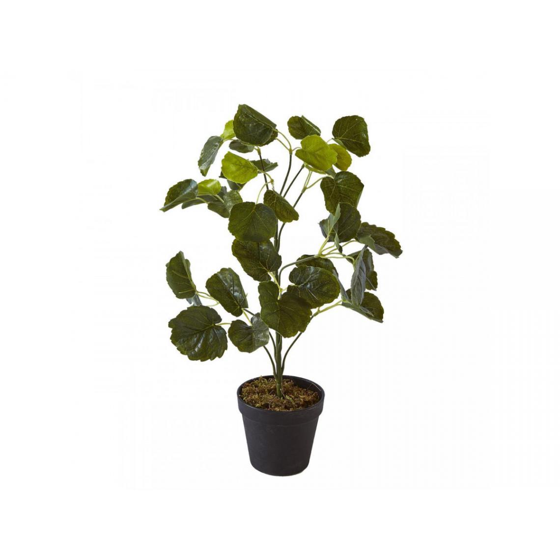 Bobochic - BOBOCHIC Plante artificielle OLLA 42 feuilles et pot noir - Plantes et fleurs artificielles