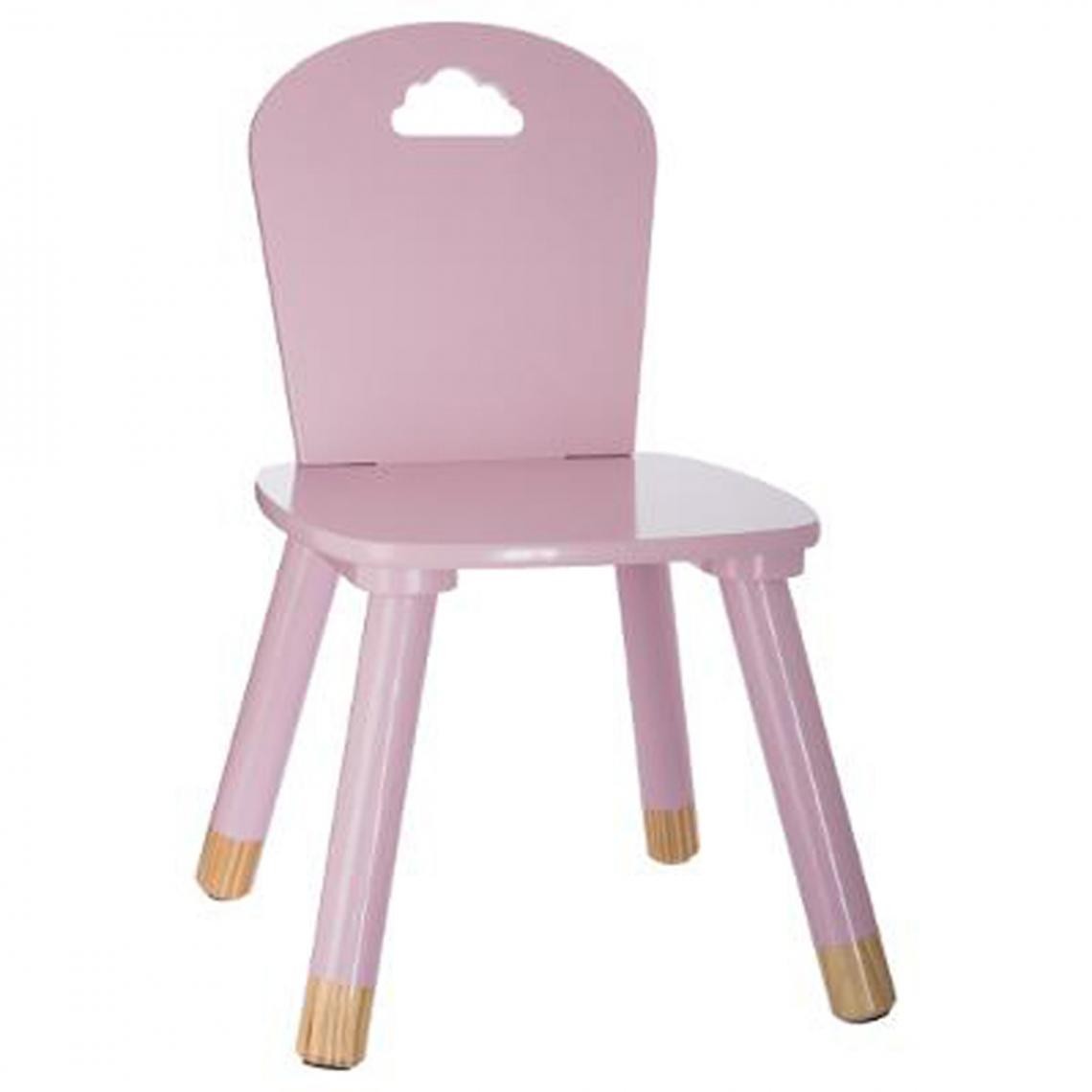 Pegane - lot de 2 Chaises douceur rose pour enfant en bois - Dim : L28x l50 x H28 cm - Chaises
