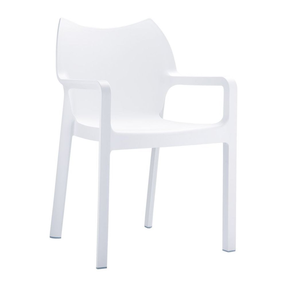 Alterego - Chaise design de terrasse 'VIVA' blanche en matière plastique - Chaises
