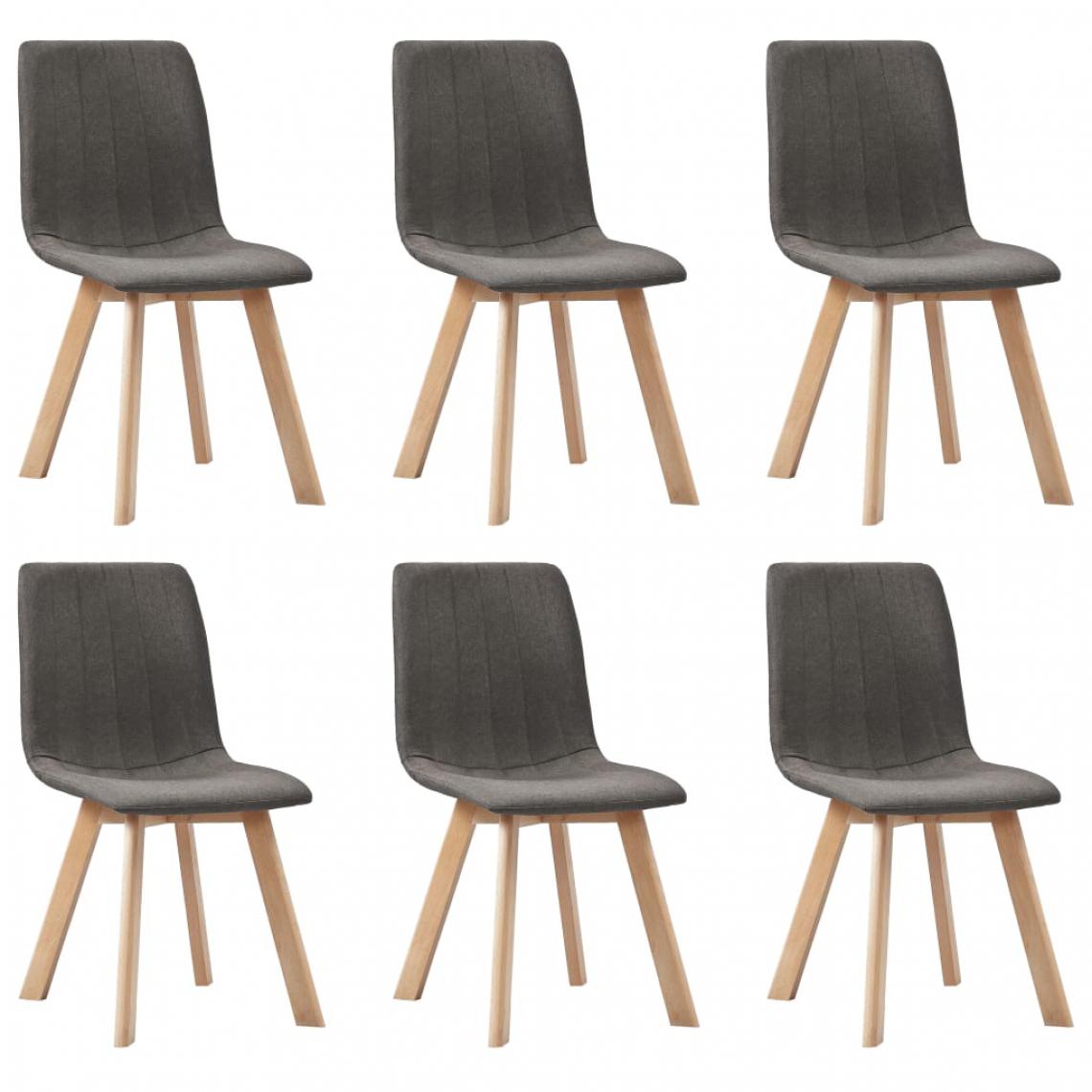 Icaverne - Contemporain Fauteuils et chaises serie Malabo Chaises de salle à manger 6 pcs Taupe Tissu - Chaises