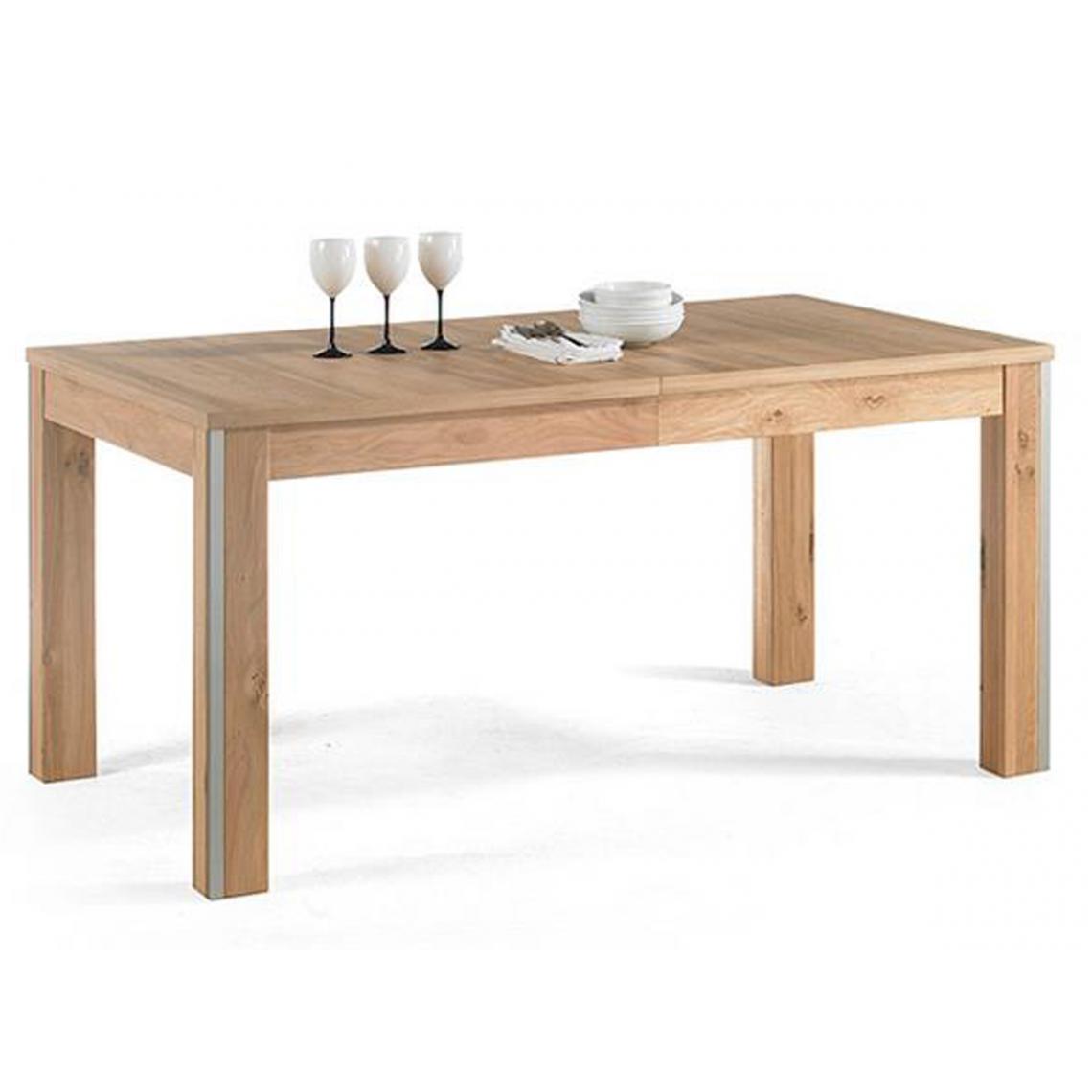 Pegane - Table à manger extensible en chêne sauvage - L.160-260 x H.77 x P.90 cm - Tables à manger