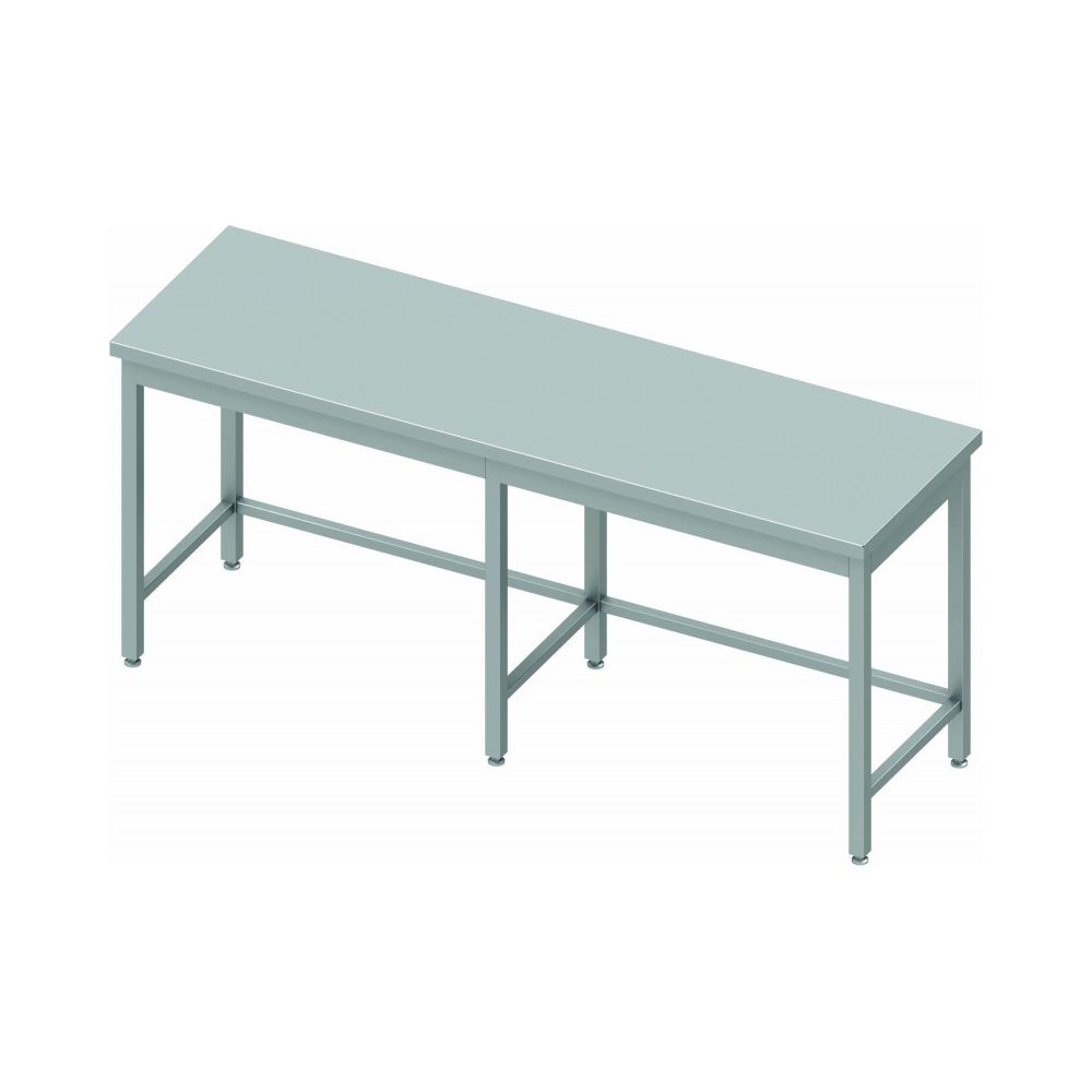 Materiel Chr Pro - Table Inox Professionnelle Sans Rebord - Profondeur 600 - Stalgast - 2800x600 600 - Tables à manger
