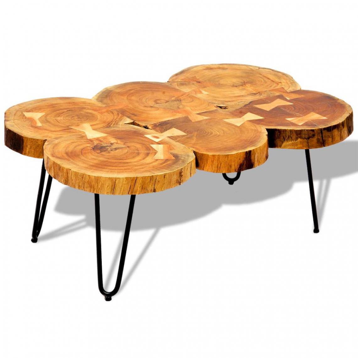 Vidaxl - vidaXL Table basse 35 cm 6 troncs Bois - Tables à manger
