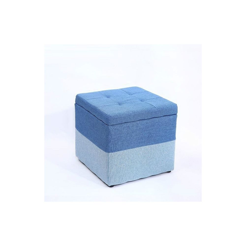 Wewoo - Tabouret de rangement en tissu Home Retro pour de maison bleu marine + - Chaises
