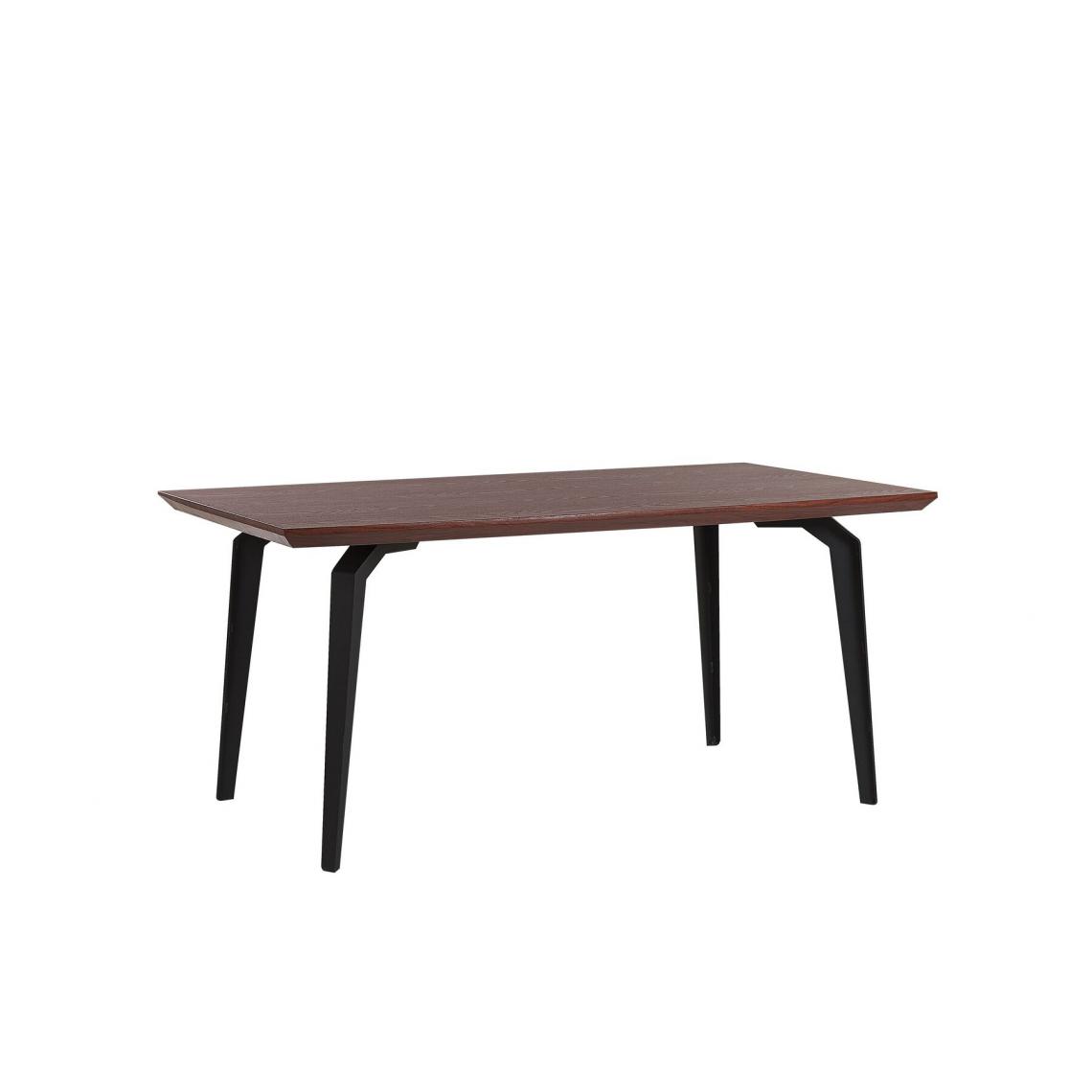 Beliani - Table de salle à manger effet bois foncé / noir 160 x 90 cm AMARES - Tables à manger