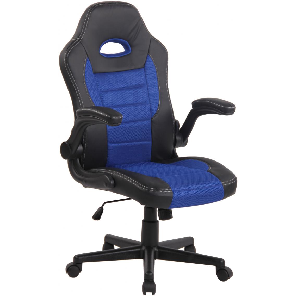 Icaverne - Contemporain Chaise de bureau selection Harare noir couleur bleu - Chaises
