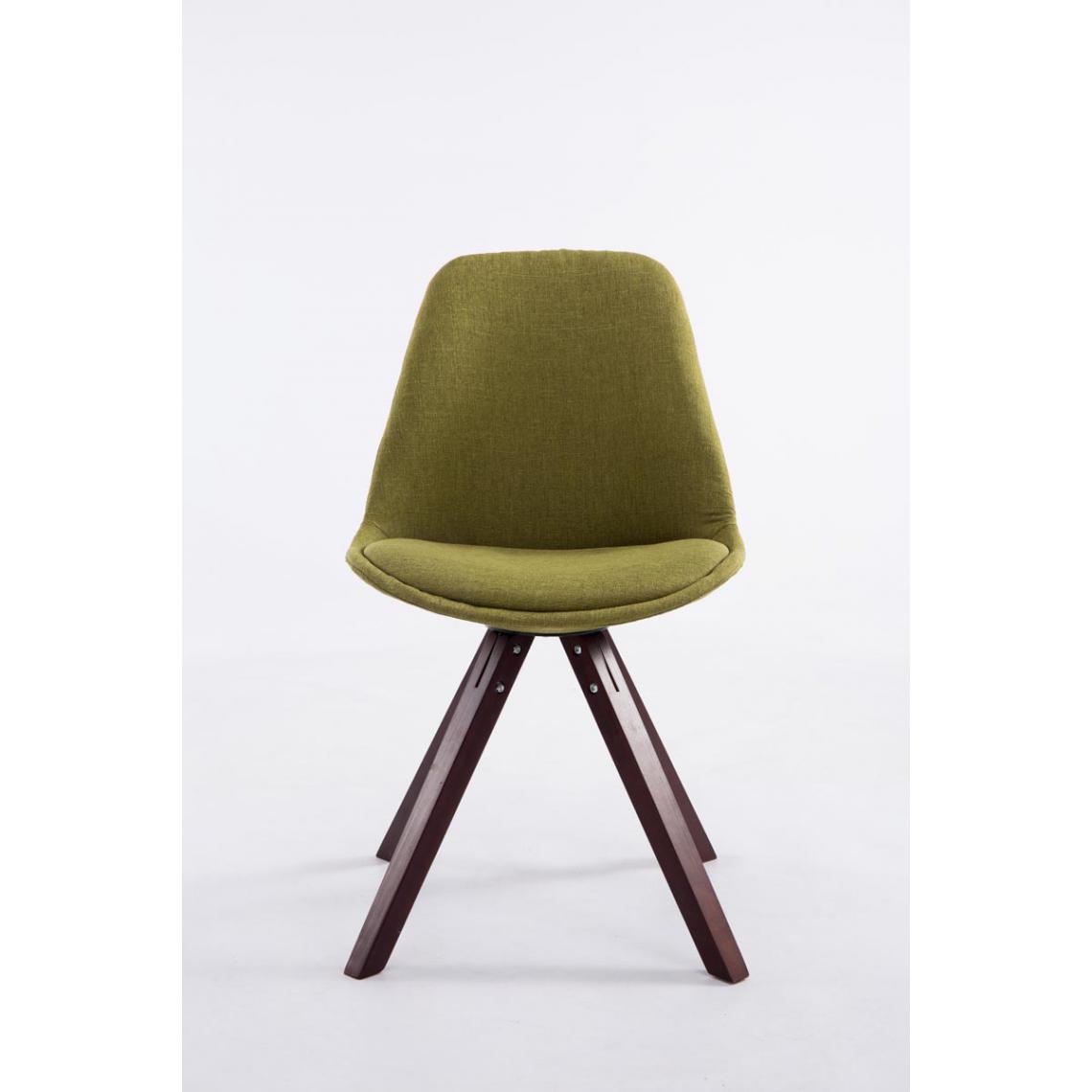Icaverne - Magnifique Chaise visiteur collection Katmandou tissu Cappuccino Square couleur vert - Chaises