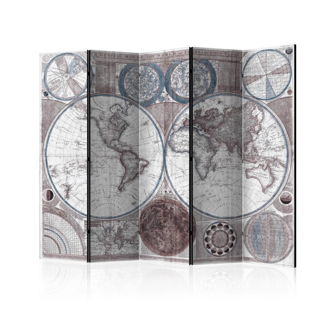 Artgeist - Paravent 5 volets - Terraqueous Globe [Room Dividers] 225x172 - Paravents