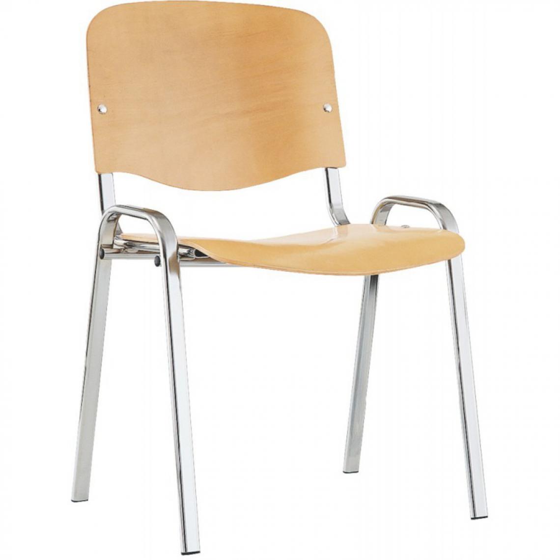 marque generique - Chaise ISO Holz chrom/Hetre (Par 4) - Chaises