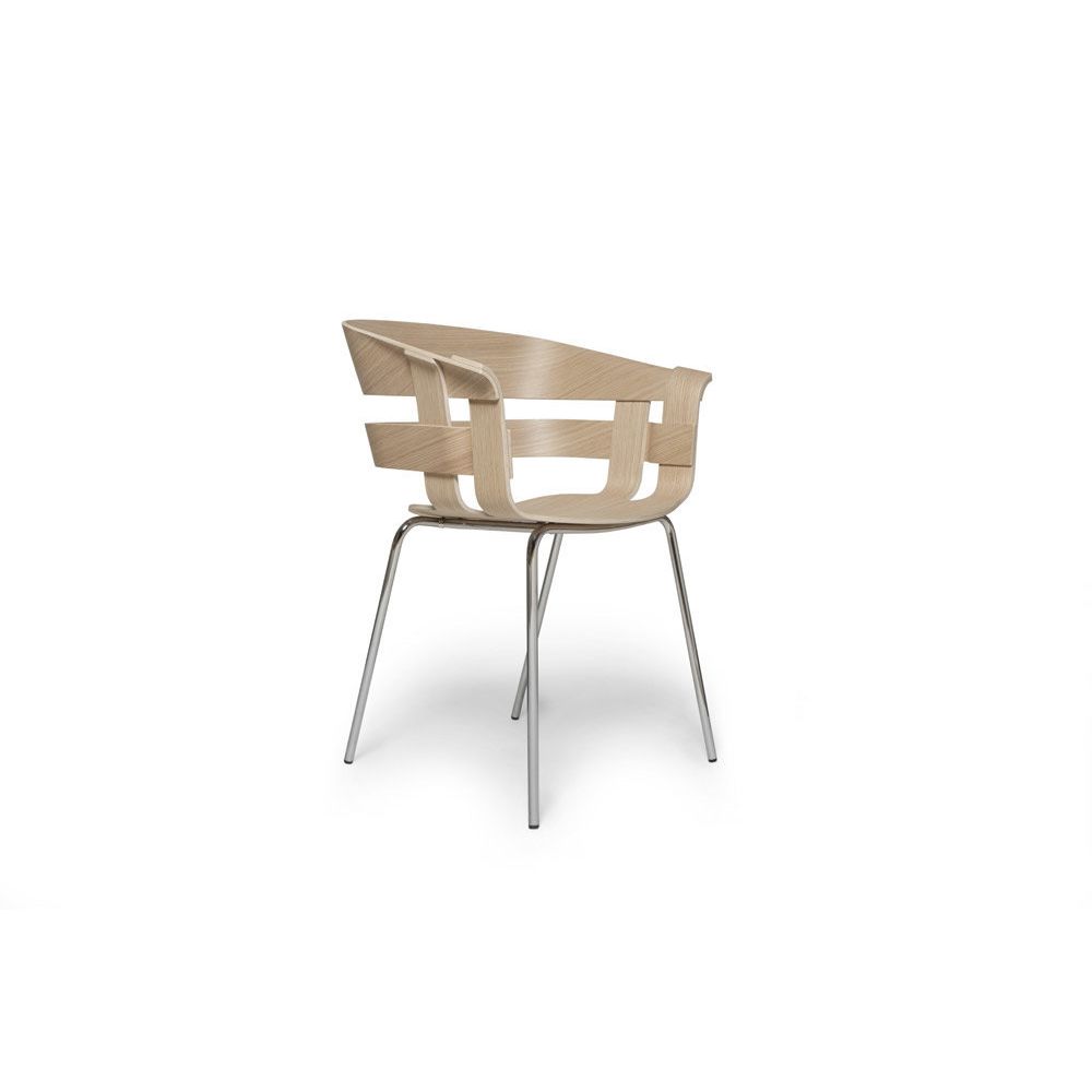 Design House Stockholm - Wick Chair - chrome - Chêne - Chaises