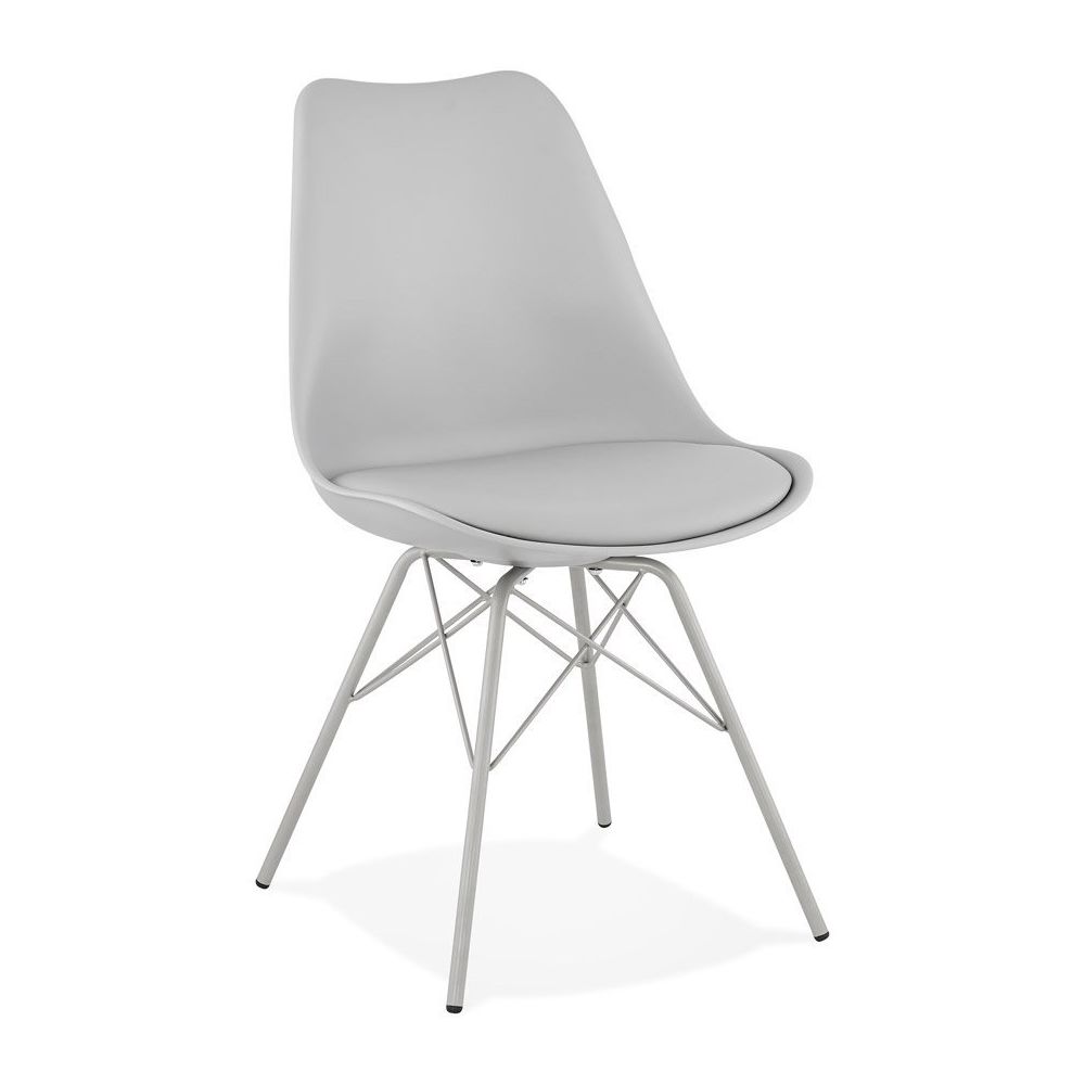 Alterego - Chaise design 'BYBLOS' grise style industriel - Chaises