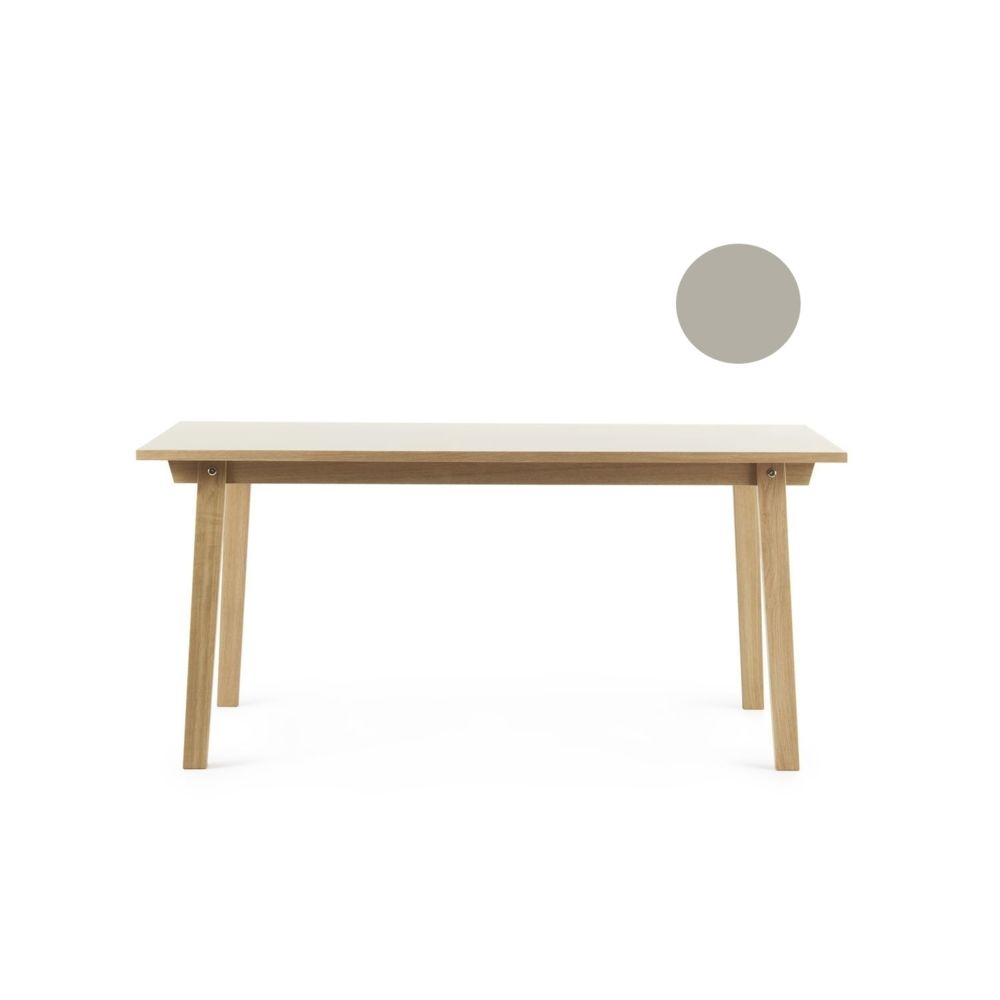 Normann Copenhagen - Table Slice Linoléum - L: 200 cm - gris clair - Tables à manger