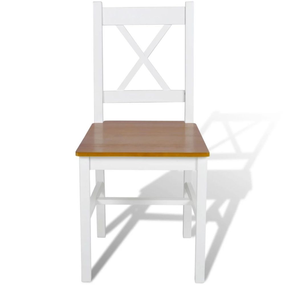 marque generique - Icaverne - Chaises de cuisine et de salle à manger categorie Chaise de salle à manger 6 pcs Bois Blanc et couleur naturelle - Chaises