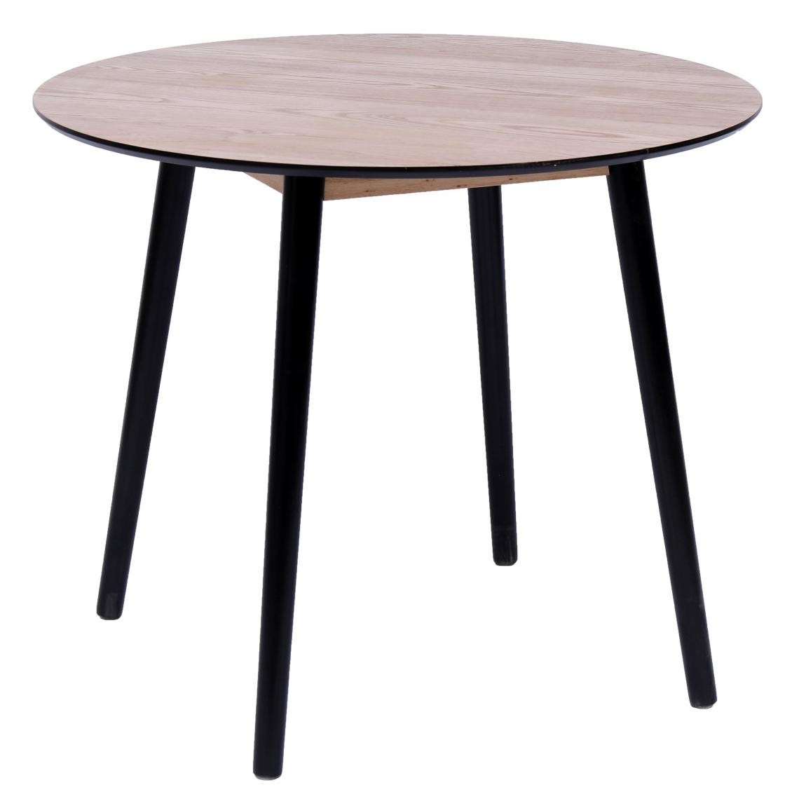 Nordlys - Nordlys - Table a Manger Design Scandinave Bois Pin Noir - Tables à manger