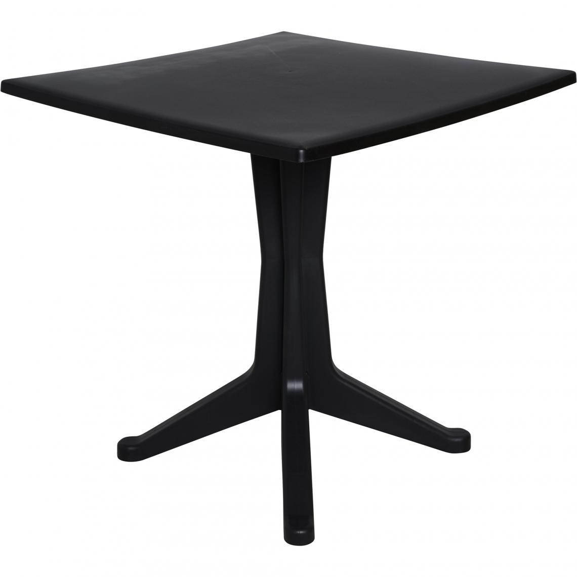 Alter - Table carrée pour extérieur et intérieur, Made in Italy, 70x70x72 cm, couleur Anthracite - Tables à manger