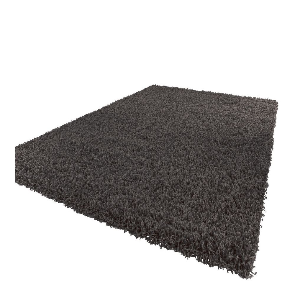 Paco-Home - Tapis Shaggy Longues Mèches En Anthracite - Tapis