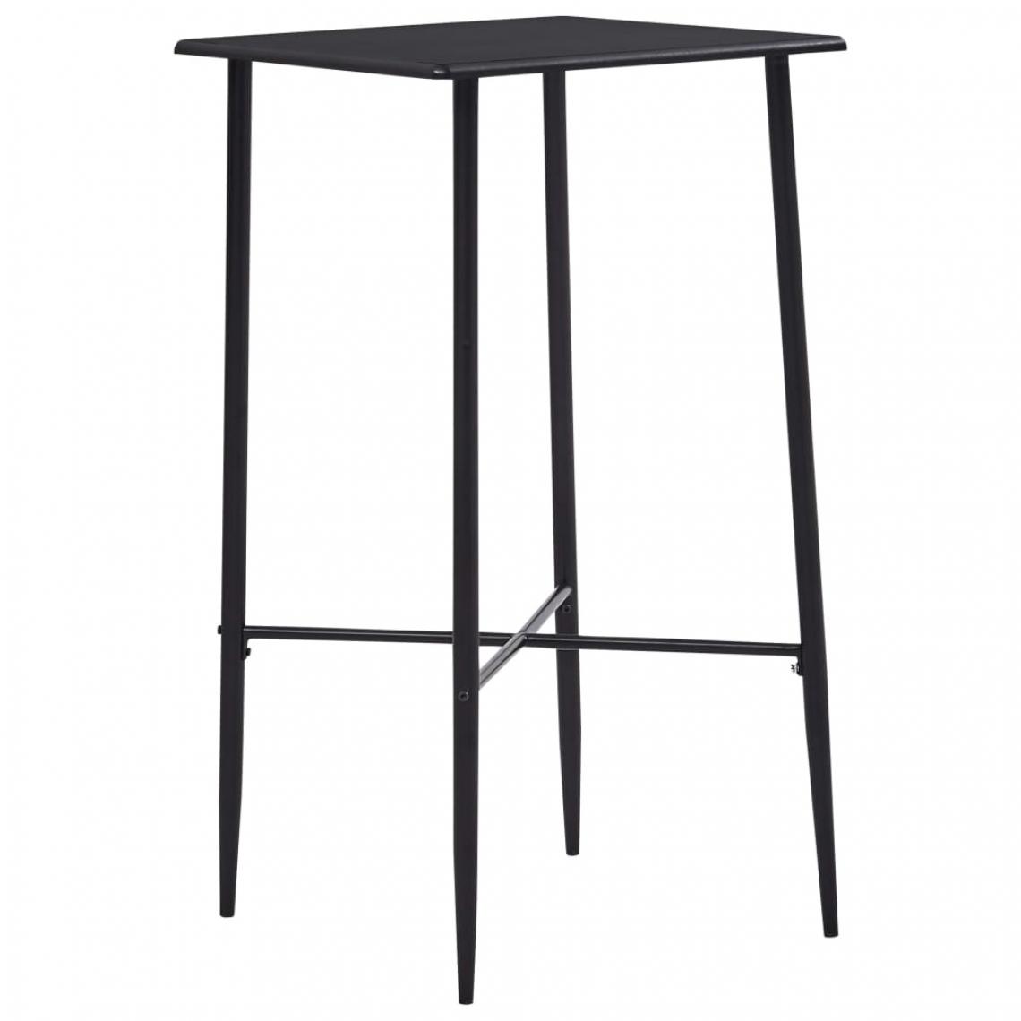 Chunhelife - Table de bar Noir 60x60x111 cm MDF - Tables à manger