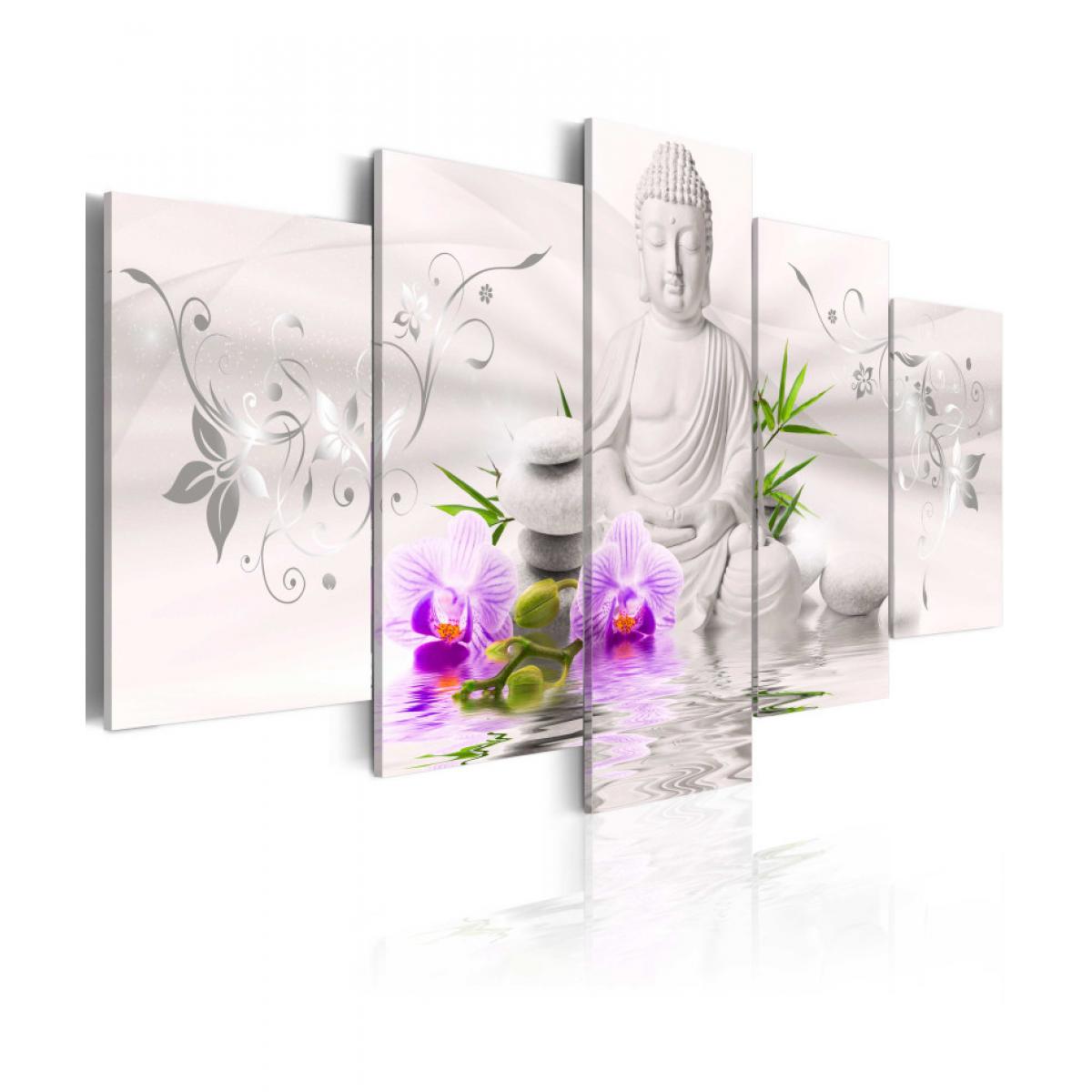 Artgeist - Tableau - White Buddha 200x100 - Tableaux, peintures