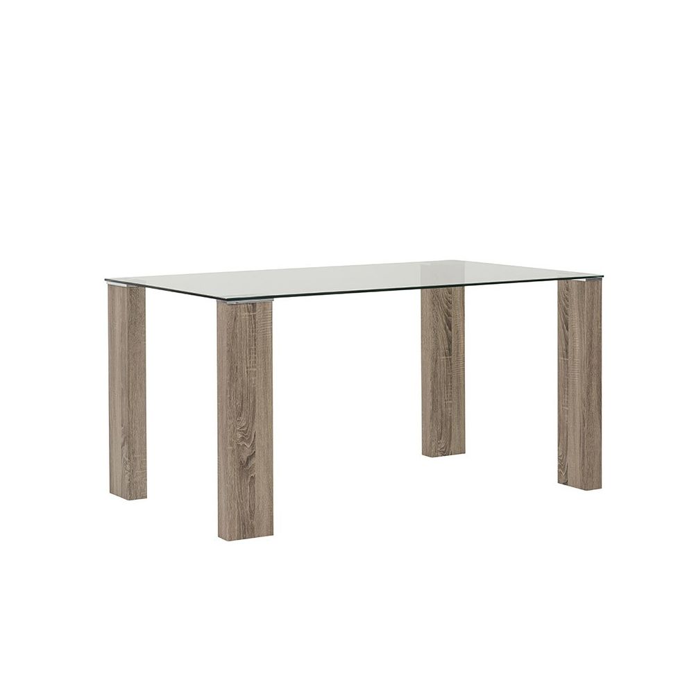Tuoni - Table en verre trempé Pure Design TOWER- Chêne - Tables à manger