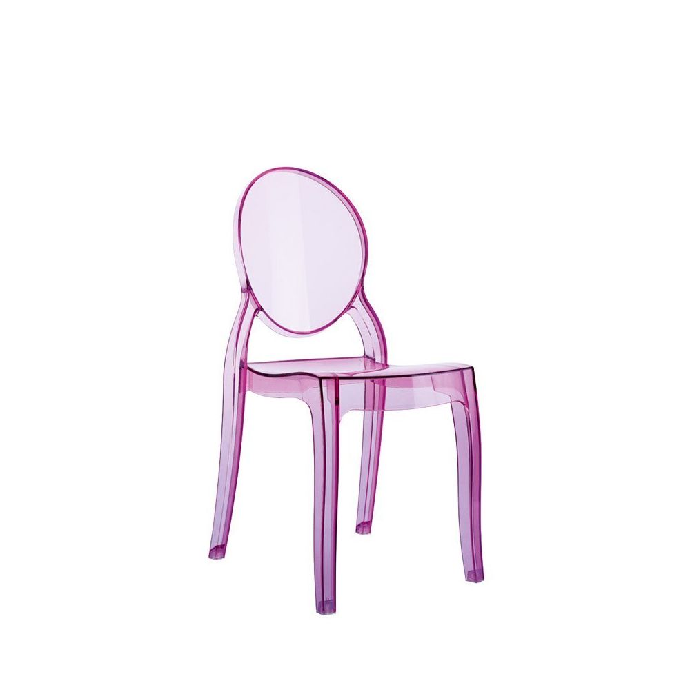 Alterego - Chaise enfant 'KIDS' rose transparente en matière plastique - Chaises