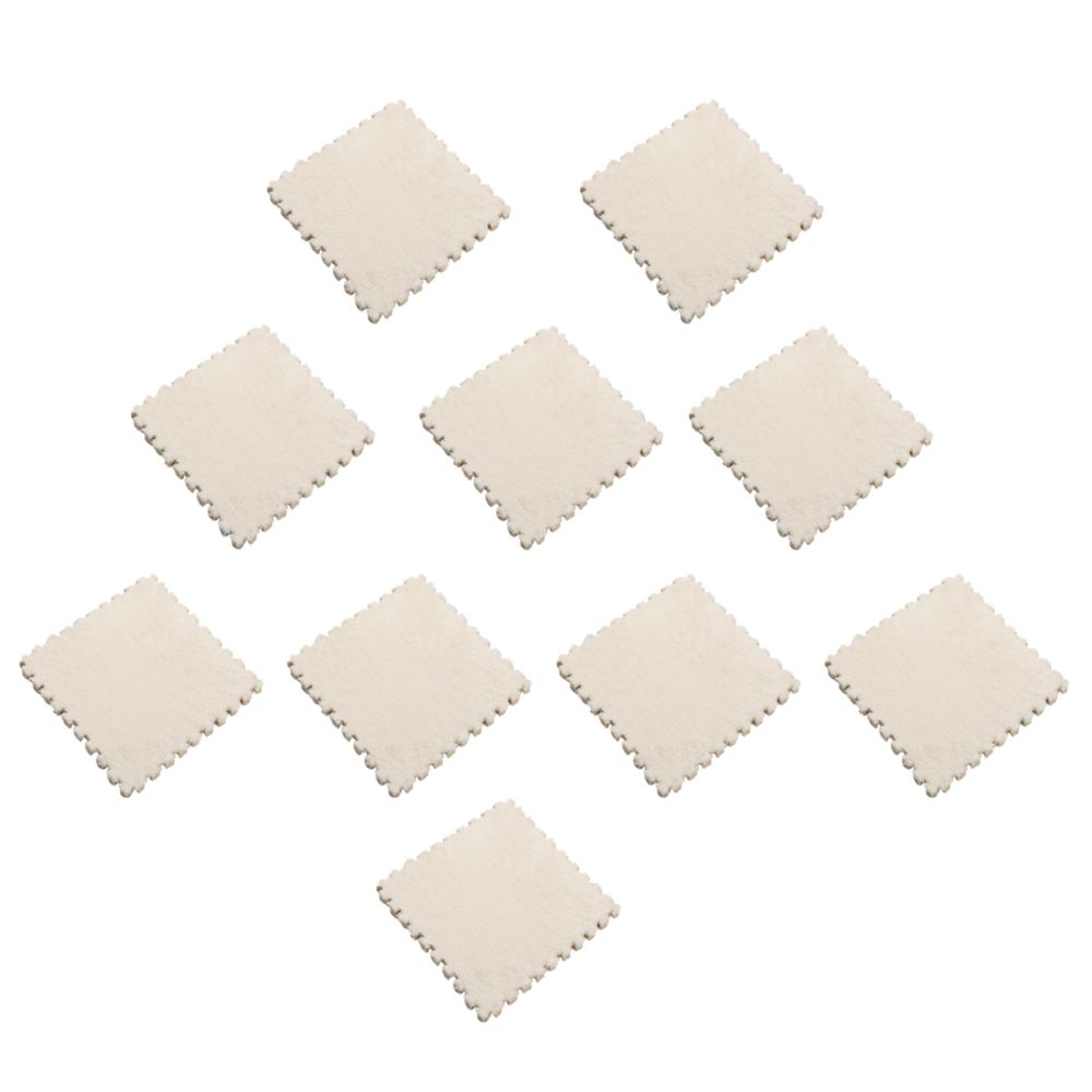 marque generique - Tapis de puzzle 10pc eva mousse exercice carreaux imbriqués bébé crawl mat blanc - Tapis