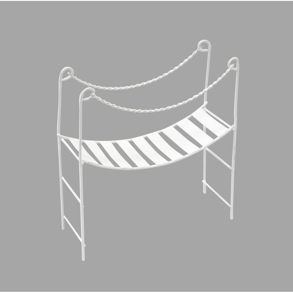 Visiodirect - Centre de table Pont des amoureux coloris blanc - 13 x 5 cm - Objets déco