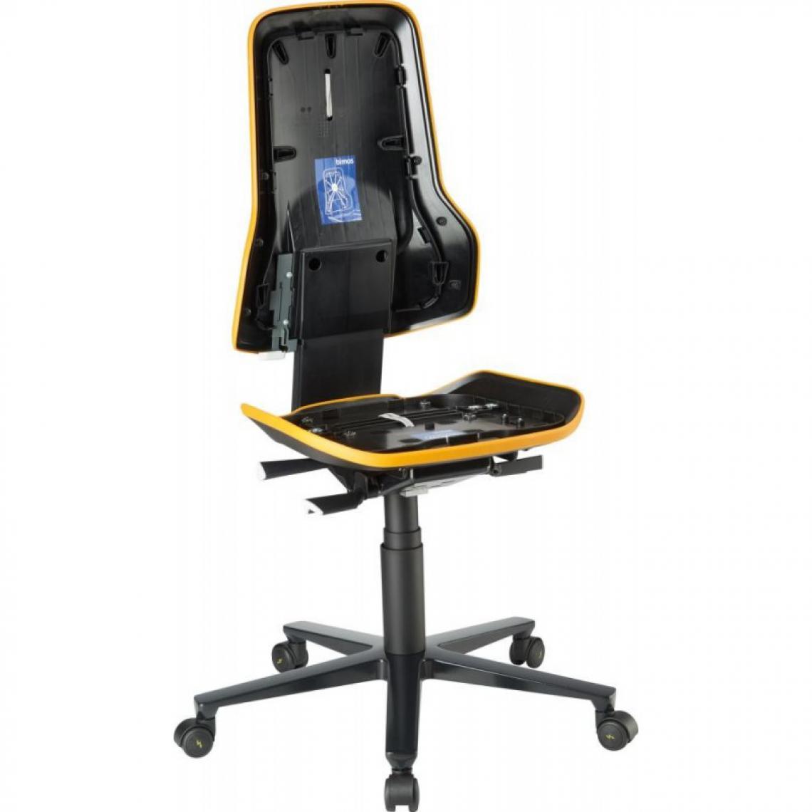 marque generique - Chaise bureau ESD NEON 2 orange avec roue perman - Chaises