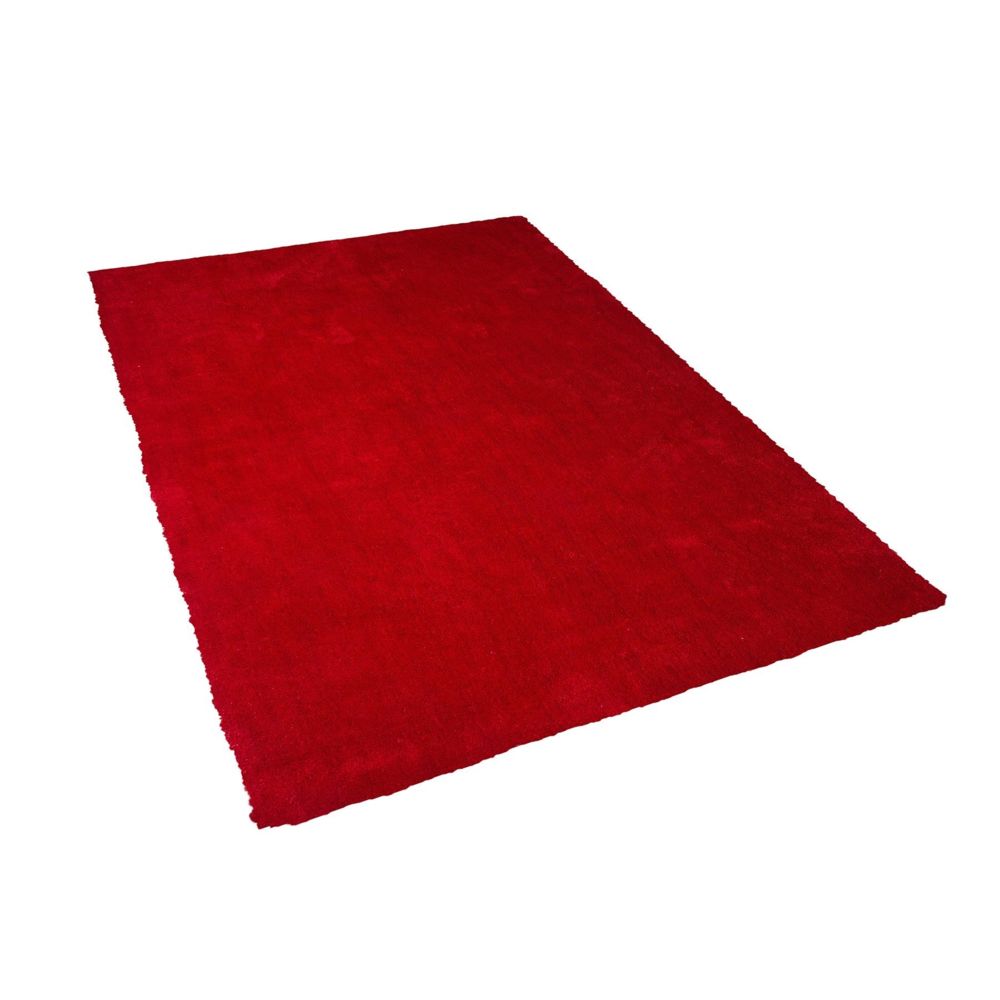 Beliani - Beliani Tapis épais 140 x 200 cm rouge DEMRE - rouge - Tapis