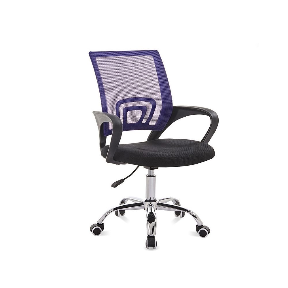 Wewoo - 9050 chaise d'ordinateur de bureau de retour à la maison confortable cadre noir de simple violet - Chaises