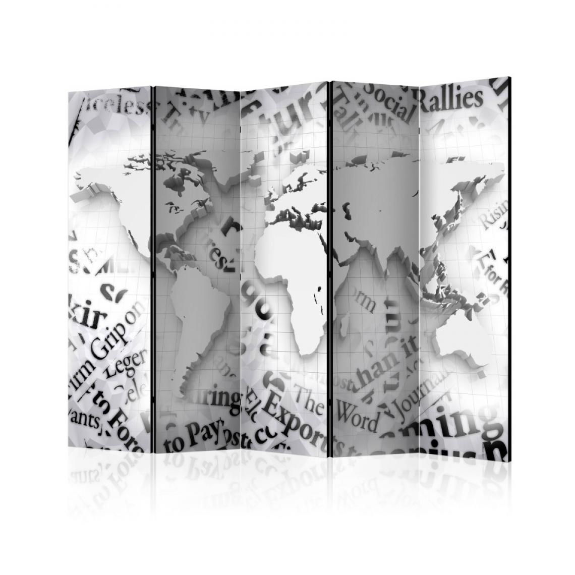 Artgeist - Paravent 5 volets - The world of newspapers II [Room Dividers] 225x172 - Paravents