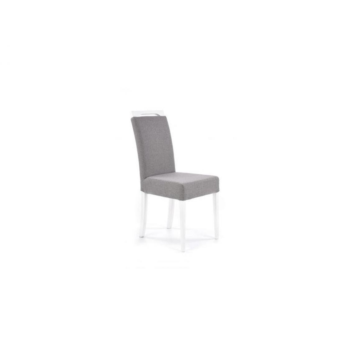 Hucoco - CLARTON - Chaise style moderne salon/salle à manger - 97x58x42 cm - Avec poignée - Gris - Chaises