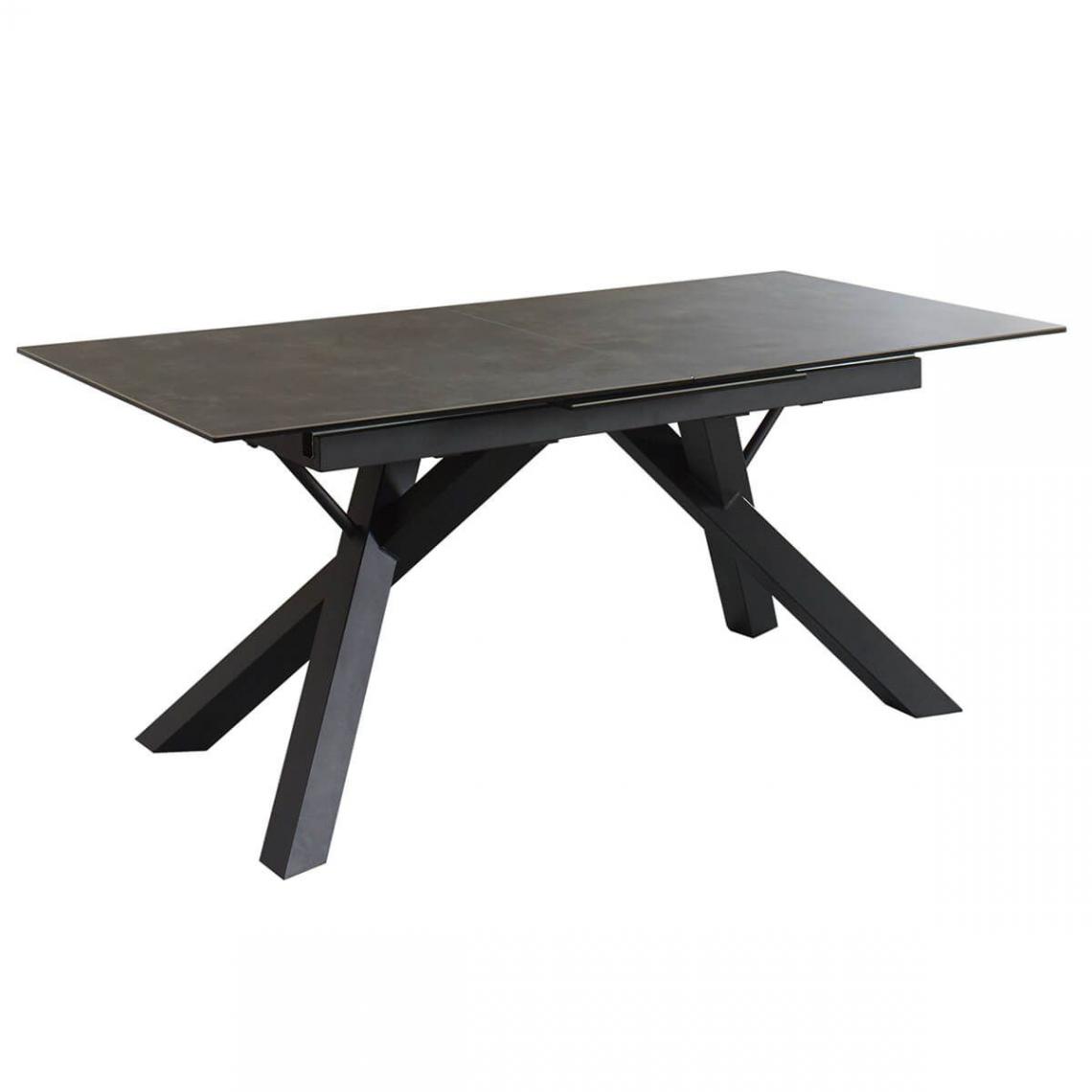 Altobuy - MOVIA - Table Allongeable Céramique Anthracite - Tables à manger