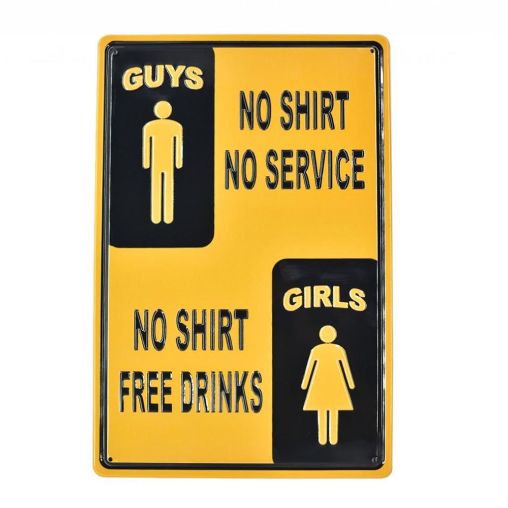 marque generique - métal vintage tinplaste signe plaque mur affiche bar pub décor garçons et filles - Objets déco