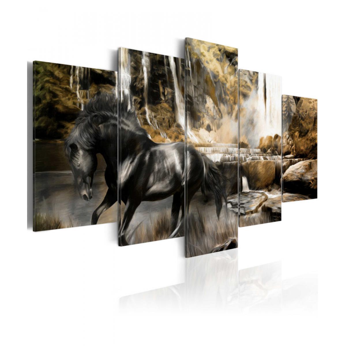 Artgeist - Tableau - Brouillard au-dessus de cascade 100x50 - Tableaux, peintures