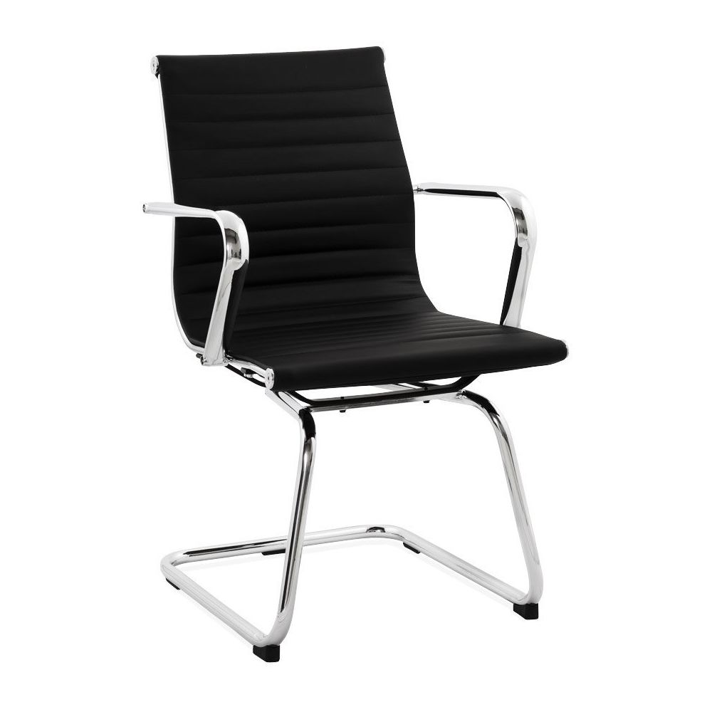 Alterego - Chaise de bureau design 'GIGA' en matière synthétique noire - Chaises