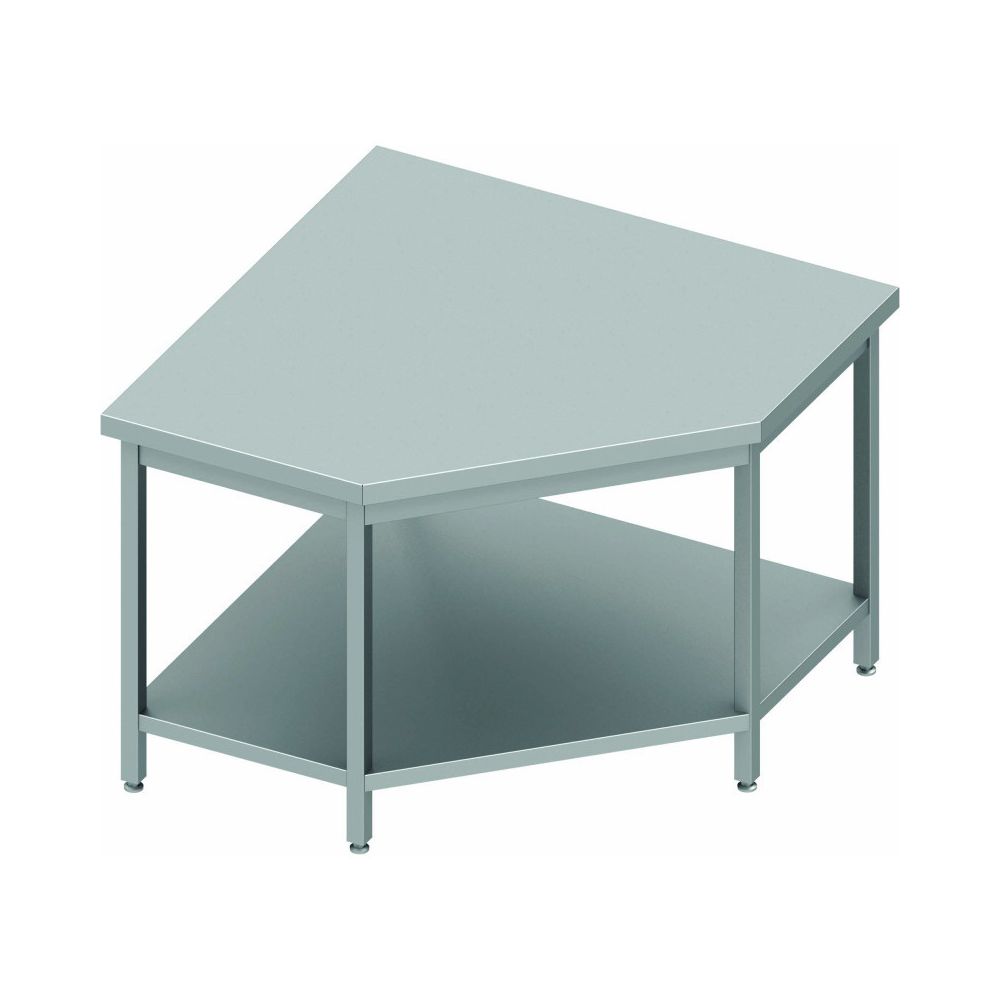Materiel Chr Pro - Table d'Angle Inox - Sans Dosseret - Gamme 700 - Stalgast - 700x700 700 - Tables à manger