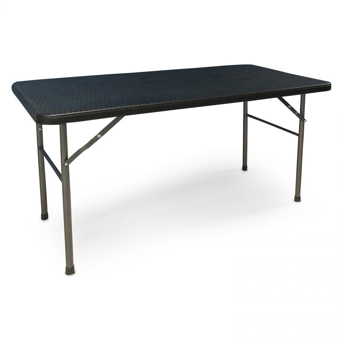 Alter - Table rectangulaire pliable, coloris noir, 60 x 120 x h74 cm - Tables à manger