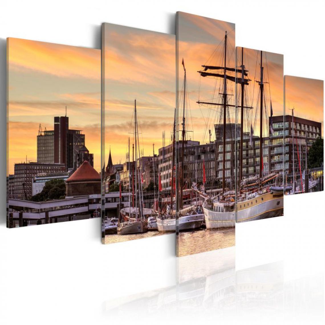 Artgeist - Tableau - Port of Hamburg .Taille : 100x50 - Tableaux, peintures