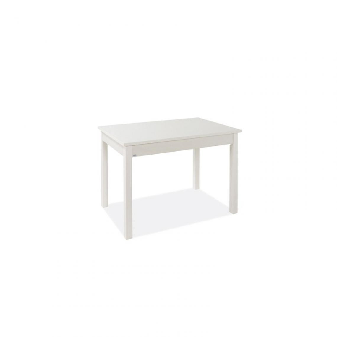 Webmarketpoint - Table à manger extensible Bois de frêne blanc mélaminé 60x90 / 120 cm - Tables à manger