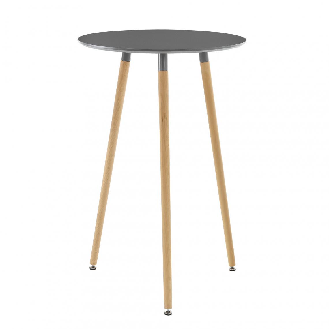 Helloshop26 - Table de bar rétro meuble de cuisine stylé robuste MDF hêtre 107 cm gris foncé 03_0006212 - Tables à manger